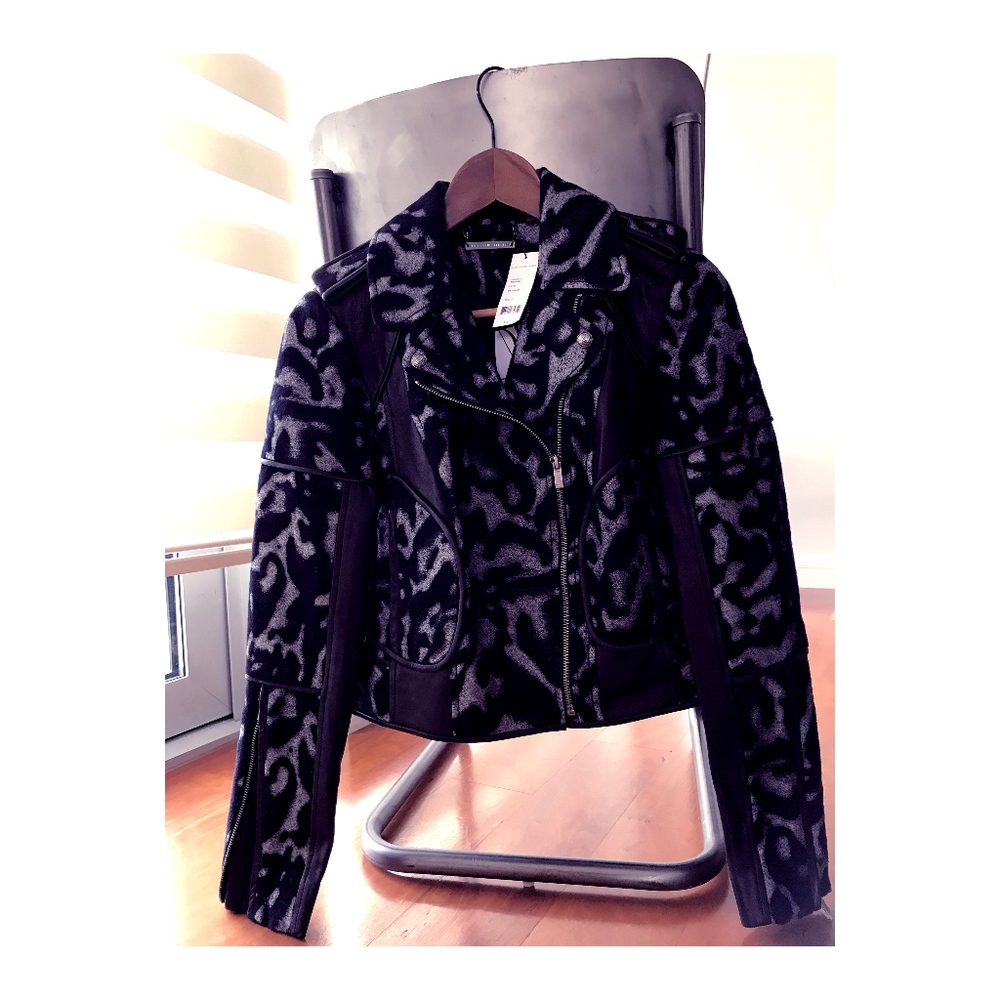 DVF Theodora Leo Leather Accent Jacket